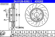 ATE 428262 brake disc 24.0128-0262.1, set of 2, set of 2 - Brake Disc