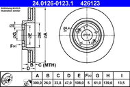 ATE 426123 brake disc 24.0126-0123.1, set of 2 - Brake Disc