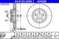 ATE 425209 brake disc 24.0125-0209.1 - Brake Disc