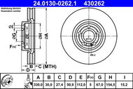 ATE brake disc 24.0130-0262.1, set of 2 - Brake Disc