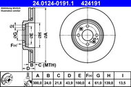 ATE 424191 brake disc 24.0124-0191.1, set of 2 - Brake Disc