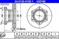 ATE brake disc 24.0130-0190.1, set of 2 - Brake Disc