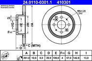 ATE 410301 brake disc 24.0110-0301.1, set of 2 - Brake Disc