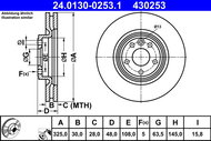 ATE brake disc 24.0130-0253.1, set of 2 - Brake Disc