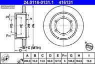 ATE 416131 brake disc 24.0116-0131.1, set of 2 - Brake Disc