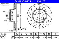 ATE 430172 brake disc 24.0130-0172.1, set of 2 - Brake Disc