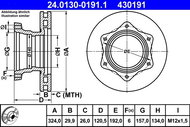 ATE brake disc 24.0130-0191.1, set of 2 - Brake Disc