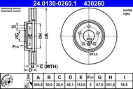 ATE brake disc 24.0130-0260.1, set of 2 - Brake Disc