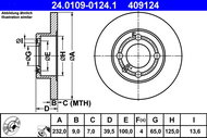 ATE 409124 brake disc 24.0109-0124.1, set of 2 - Brake Disc