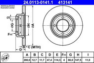ATE brake disc 24.0113-0141.1, set of 2 - Brake Disc