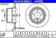 ATE 410262 brake disc 24.0110-0262.1, set of 2 - Brake Disc