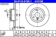 ATE 410198 brake disc 24.0110-0198.1, set of 2 - Brake Disc