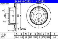 ATE 410282 brake disc 24.0110-0282.1, set of 2 - Brake Disc