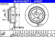 ATE 410237 brake disc 24.0110-0237.1, set of 2 - Brake Disc