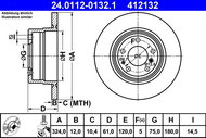 ATE 412132 brake disc 24.0112-0132.1, set of 2 - Brake Disc