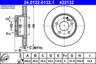 ATE 422132 brake disc 24.0122-0132.1, set of 2 - Brake Disc