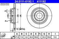 ATE brake disc 24.0111-0192.1, set of 2 - Brake Disc
