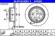 ATE brake disc 24.0110-0361.1, set of 2 - Brake Disc