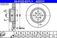 ATE brake disc 24.0122-0311.1, set of 2 - Brake Disc