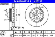 ATE 428232 brake disc 24.0128-0232.1, set of 2 - Brake Disc