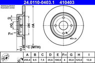ATE brake disc 24.0110-0403.1, set of 2 - Brake Disc