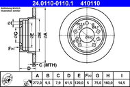 ATE 410110 brake disc 24.0110-0110.1, set of 2 - Brake Disc