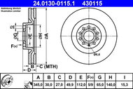 ATE Brake disc SU2 345 24.0130-0115.1, set of 2 - Brake Disc