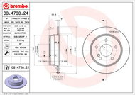 BREMBO brake disc 08.4738.21, set of 2 - Brake Disc
