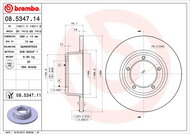 BREMBO brake disc 08.5347.11, set of 2 - Brake Disc