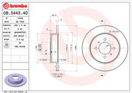 BREMBO brake disc 08.5443.40, set of 2 - Brake Disc