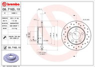 BREMBO brzdový kotouč 08.7165.1X, sada 2 ks - Brzdový kotouč