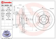 BREMBO brake disc 08.9459.20, set of 2 - Brake Disc