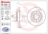 BREMBO Brake disc OC2/SUP2 286 REAR 08. A202.11, set of 2 - Brake Disc
