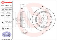 BREMBO brake disc 08. A871.11, set of 2 - Brake Disc
