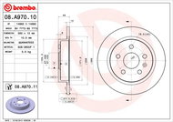 BREMBO brake disc 08. A970.10, set of 2 - Brake Disc