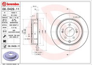BREMBO brake disc 08. D429.11, set of 2 - Brake Disc