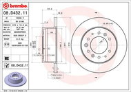BREMBO brake disc 08. D432.11, set of 2 - Brake Disc