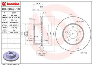 BREMBO brzdový kotouč 09.5649.10, sada 2 ks - Brake Disc