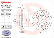 BREMBO brzdový kotouč 09.5674.2X, sada 2 ks - Brake Disc