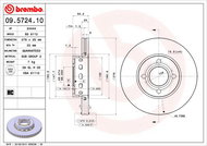 BREMBO brzdový kotouč 09.5724.10, sada 2 ks - Brake Disc