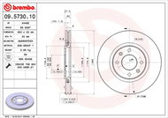 BREMBO brzdový kotouč 09.5730.10, sada 2 ks - Brake Disc