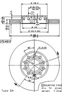 BREMBO brzdový kotouč 09.5745.21, sada 2 ks - Brake Disc
