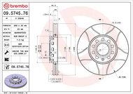 BREMBO brzdový kotouč 09.5745.76, sada 2 ks - Brake Disc