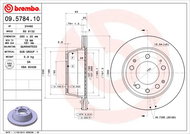 BREMBO brzdový kotouč 09.5784.10, sada 2 ks - Brake Disc