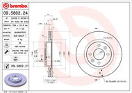 BREMBO brzdový kotouč 09.5802.21, sada 2 ks - Brake Disc