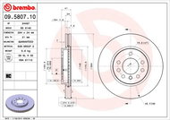BREMBO brzdový kotouč 09.5807.10, sada 2 ks - Brake Disc