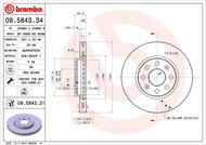 BREMBO brzdový kotouč 09.5843.34, sada 2 ks - Brake Disc