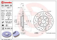 BREMBO brzdový kotouč 09.5843.3X, sada 2 ks - Brake Disc
