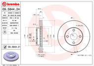 BREMBO brzdový kotouč 09.5844.24, sada 2 ks - Brake Disc