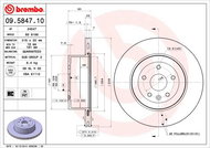 BREMBO brzdový kotouč 09.5847.10, sada 2 ks - Brake Disc